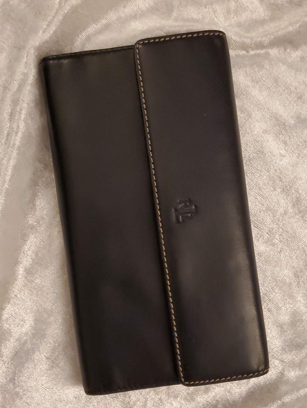 Vintage Lauren Ralph Lauren SOFT Black Leather Trifold Continental Flap Wallet - Picture 16 of 16